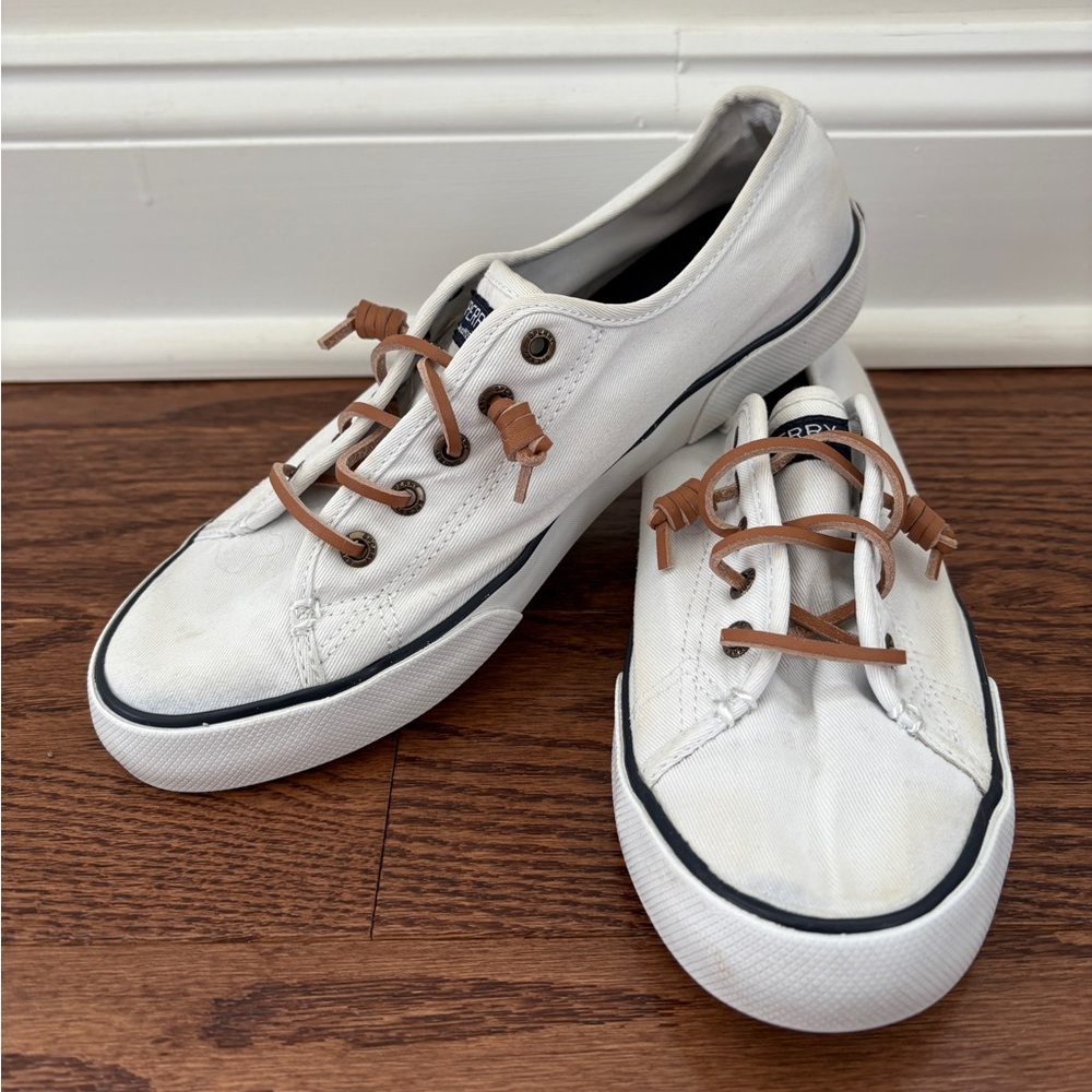 Women’s White Slip On Sperry’s